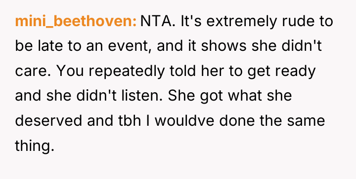 mini_beethoven NTA. It's extremely rude to be late to an...