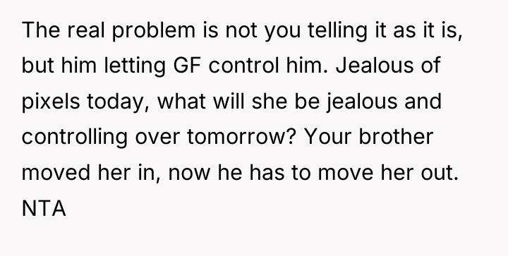 The real problem is not you telling it as it...