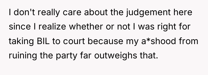 I don't really care about the judgement here since I...