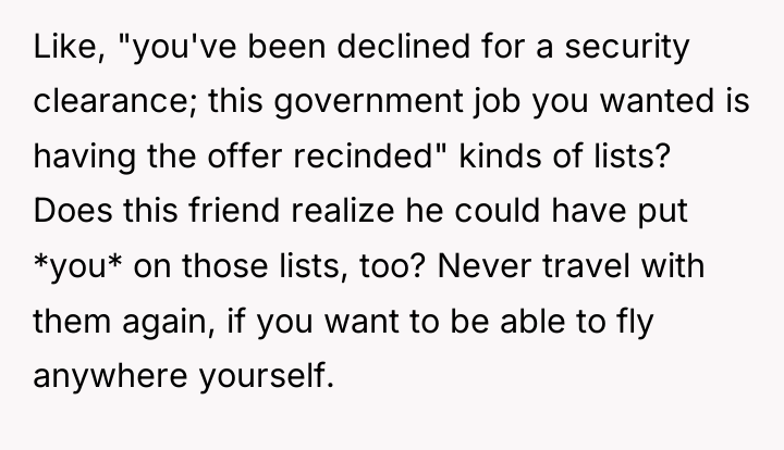 Like, "you've been declined for a security clearance; this government...