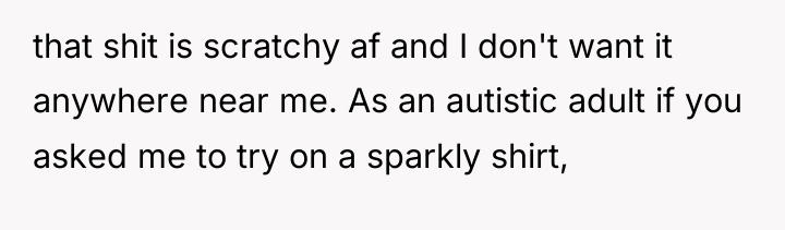 that shit is scratchy af and I don't want it...