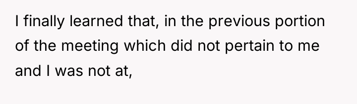 I finally learned that, in the previous portion of the...