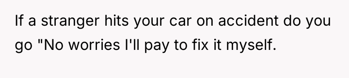 If a stranger hits your car on accident do you...