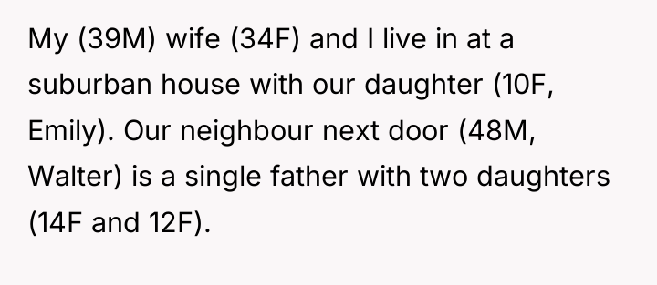 My (39M) wife (34F) and I live in at a...
