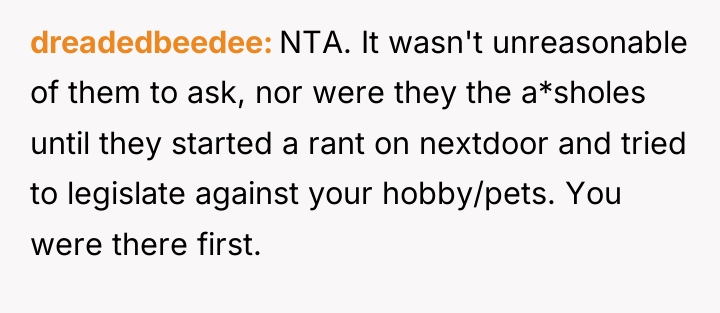 dreadedbeedee NTA. It wasn't unreasonable of them to ask, nor...