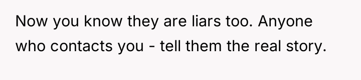 Now you know they are liars too. Anyone who contacts...