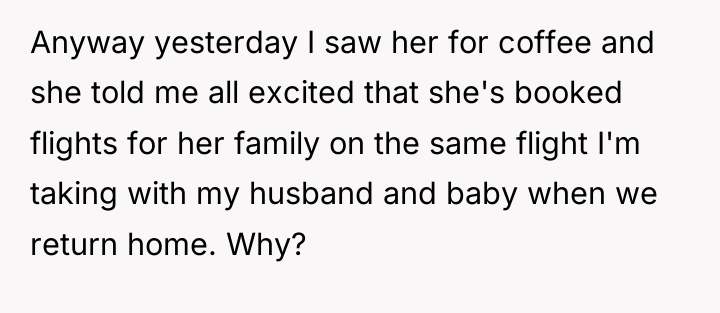 Anyway yesterday I saw her for coffee and she told...