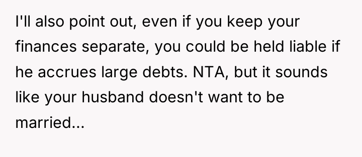 I'll also point out, even if you keep your finances...