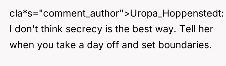 cla*s="comment_author">Uropa_Hoppenstedt: I don't think secrecy is the best way. Tell...