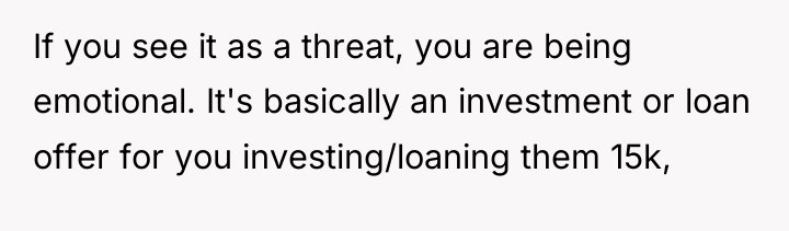If you see it as a threat, you are being...