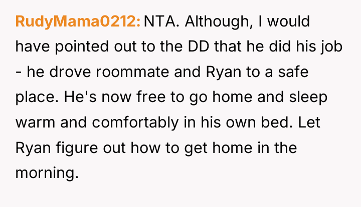 RudyMama0212 NTA. Although, I would have pointed out to the...