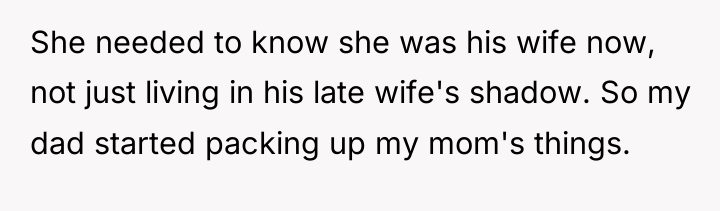 She needed to know she was his wife now, not...