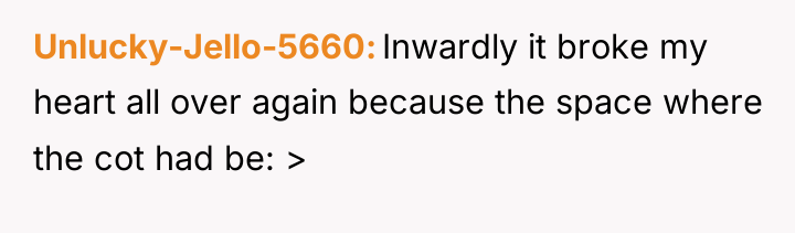 Unlucky-Jello-5660 Inwardly it broke my heart all over again because...