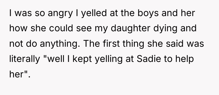 I was so angry I yelled at the boys and...