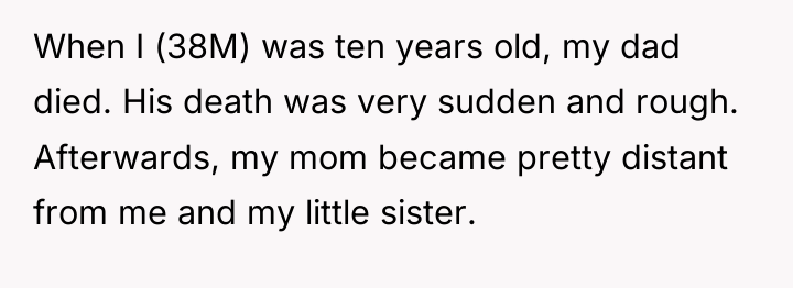 When I (38M) was ten years old, my dad died....