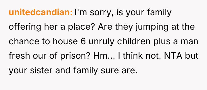 unitedcandian I'm sorry, is your family offering her a place?...