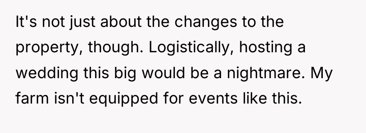 It's not just about the changes to the property, though....