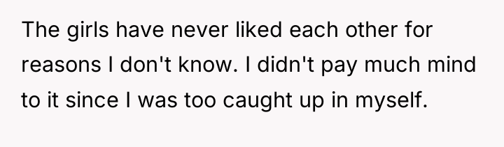 The girls have never liked each other for reasons I...