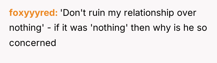 foxyyyred 'Don't ruin my relationship over nothing' - if it...