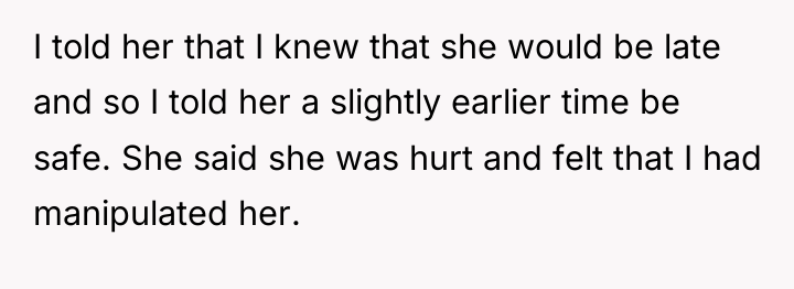 I told her that I knew that she would be...