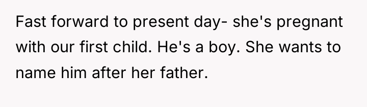 Fast forward to present day- she's pregnant with our first...