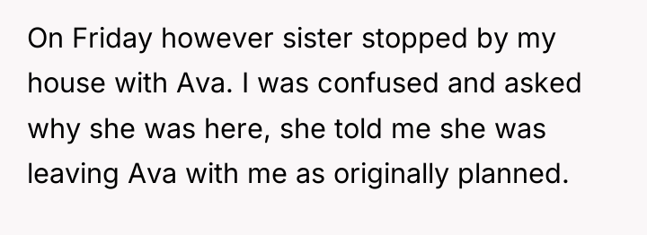 On Friday however sister stopped by my house with Ava....