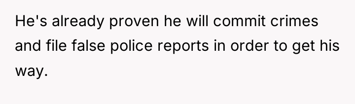 He's already proven he will commit crimes and file false...