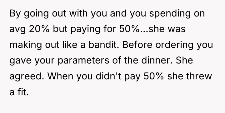 By going out with you and you spending on avg...
