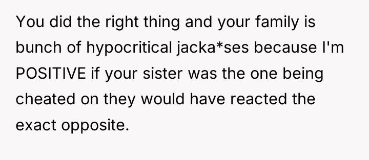 You did the right thing and your family is bunch...