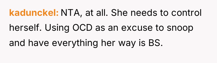 kadunckel NTA, at all. She needs to control herself. Using...
