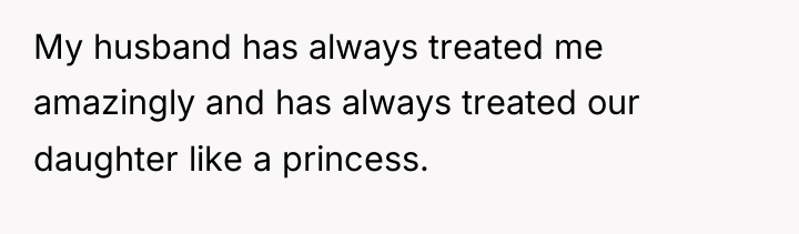 My husband has always treated me amazingly and has always...