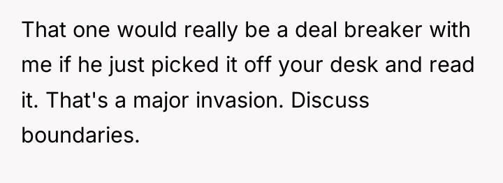 That one would really be a deal breaker with me...