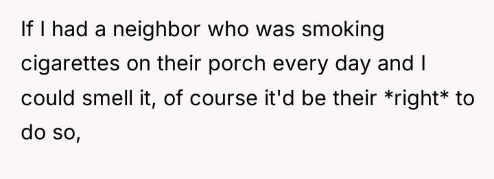 If I had a neighbor who was smoking cigarettes on...