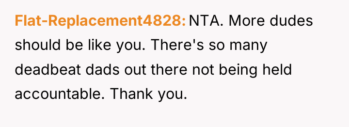 Flat-Replacement4828 NTA. More dudes should be like you. There's so...