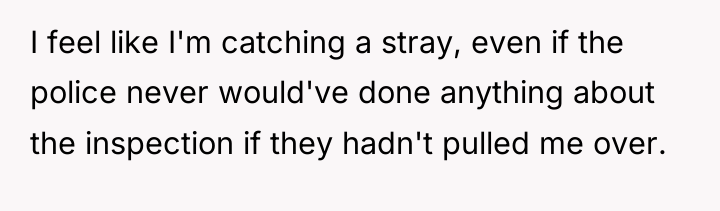 I feel like I'm catching a stray, even if the...