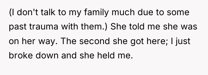 (I don't talk to my family much due to some...