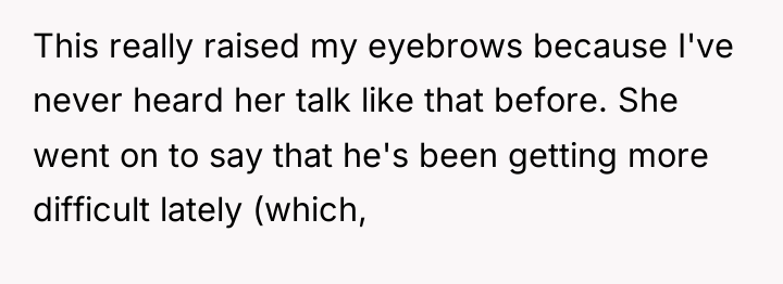 This really raised my eyebrows because I've never heard her...