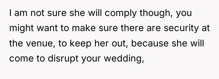 I am not sure she will comply though, you might...