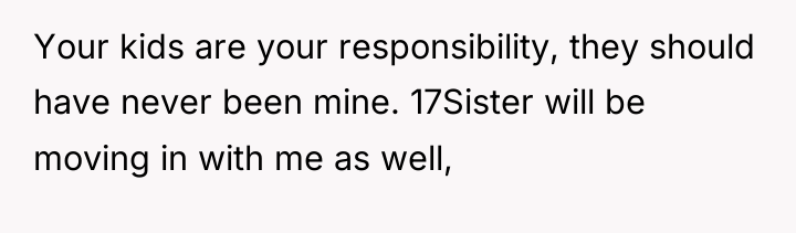Your kids are your responsibility, they should have never been...