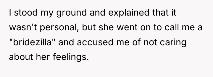 I stood my ground and explained that it wasn't personal,...