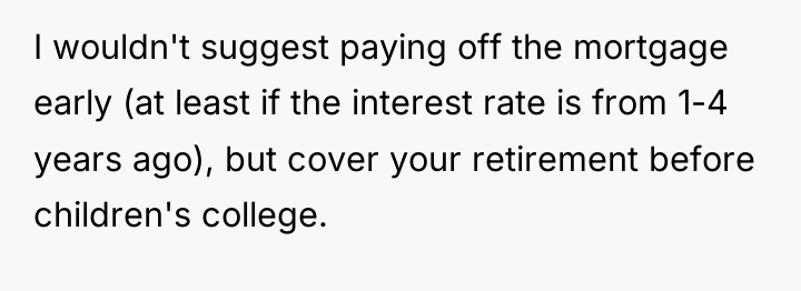 I wouldn't suggest paying off the mortgage early (at least...