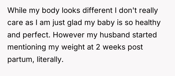 While my body looks different I don't really care as...