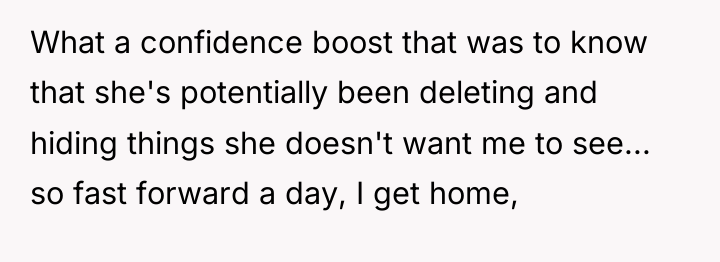 What a confidence boost that was to know that she's...