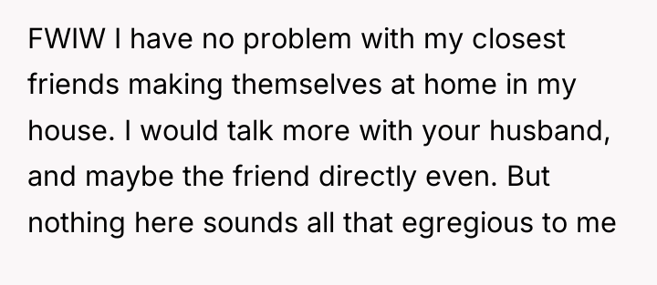 FWIW I have no problem with my closest friends making...