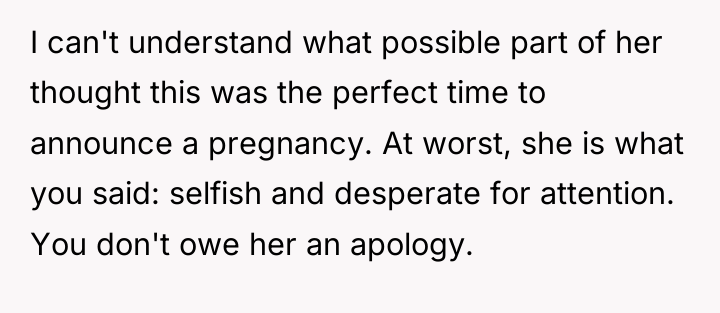 I can't understand what possible part of her thought this...
