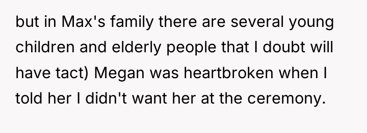 but in Max's family there are several young children and...