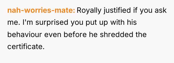nah-worries-mate Royally justified if you ask me. I'm surprised you...