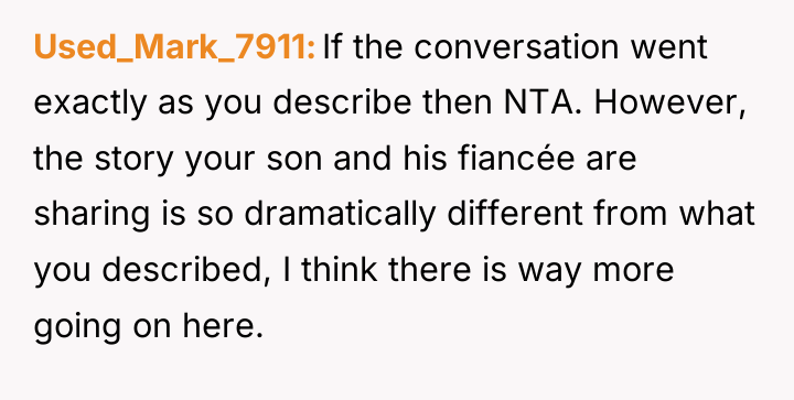 Used_Mark_7911 If the conversation went exactly as you describe then...