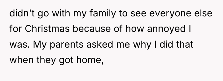 didn't go with my family to see everyone else for...