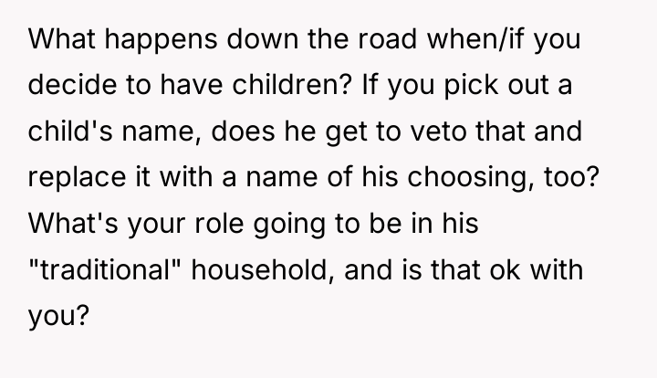 What happens down the road when/if you decide to have...